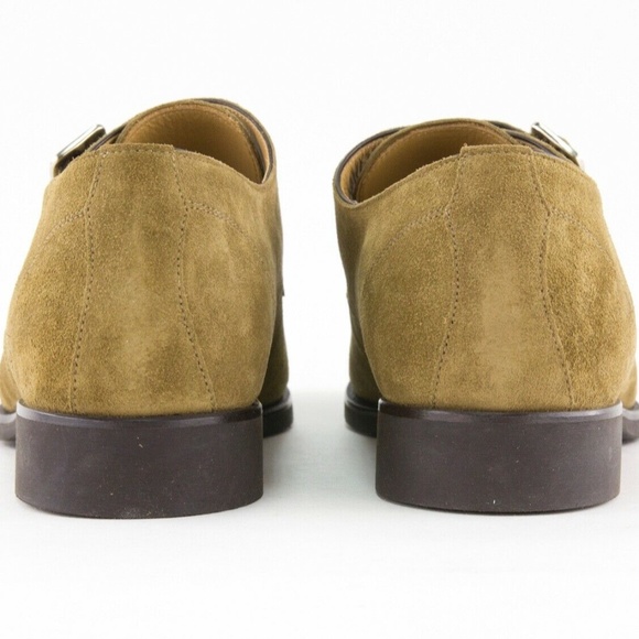 Di Bianco Monk Strap Velour Bog Dress Shoes SC542 SPQR Size 10 - Picture 5 of 12